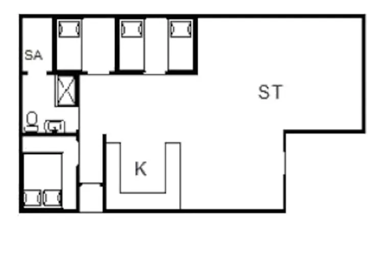 4 person holiday home in Nørre Nebel-Floor plan