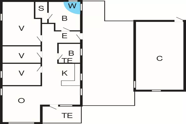 6 person holiday home in Løkken-Floor plan
