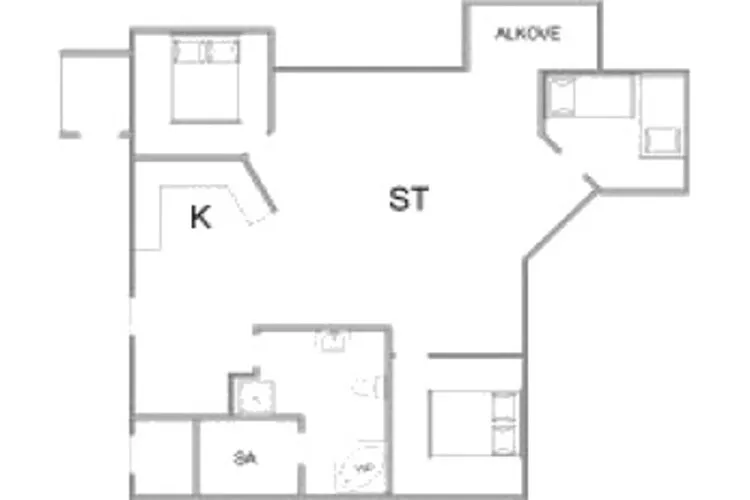 Bright Dune View Cottage-By Traum-Floor plan