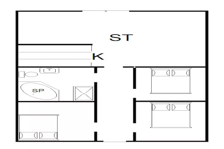 6 person holiday home in Hvide Sande-Floor plan