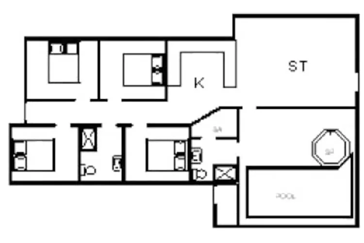 8 person holiday home in Blåvand-Floor plan