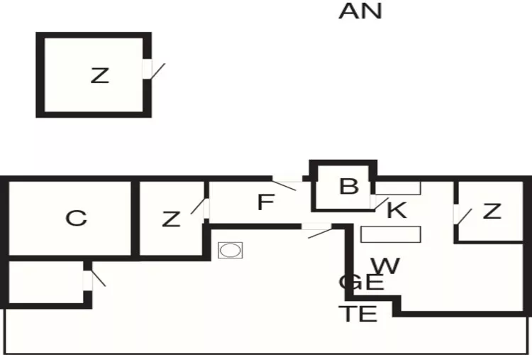 Maison de vacances pour 6 a Tisvildeleje-Plan d'étage