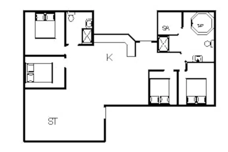 10 Personen Ferienhaus in Blåvand-Grundriss