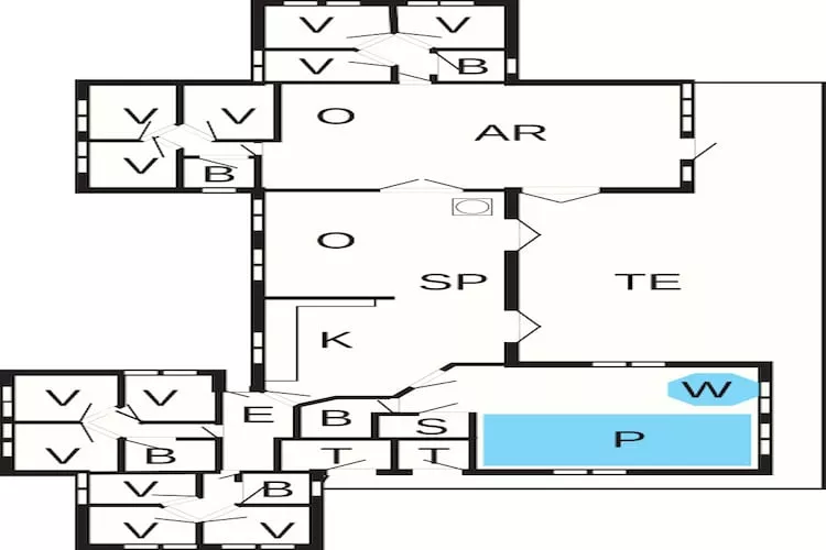 Maison de vacances pour 30 a Nørre Nebel-Plan