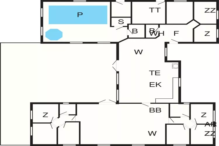 Maison de vacances pour 24 a Nørre Nebel-Plan