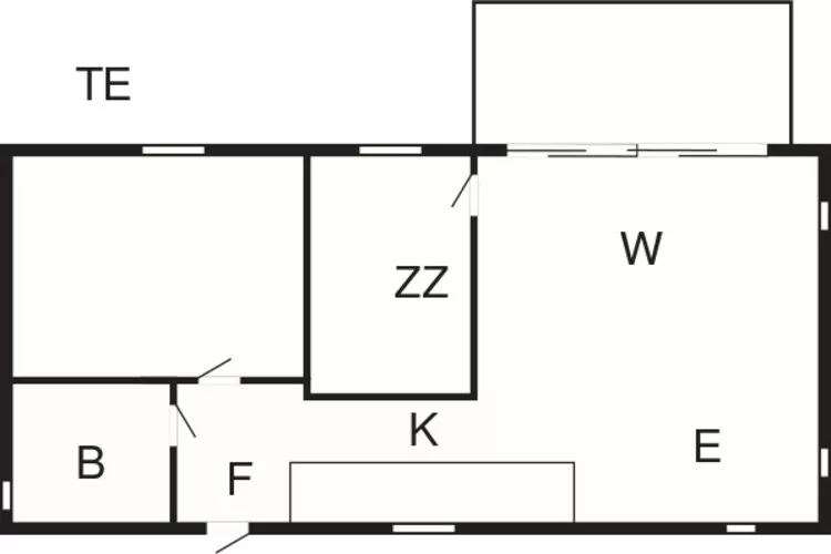 Maison de vacances pour 6 a Væggerløse-Plan