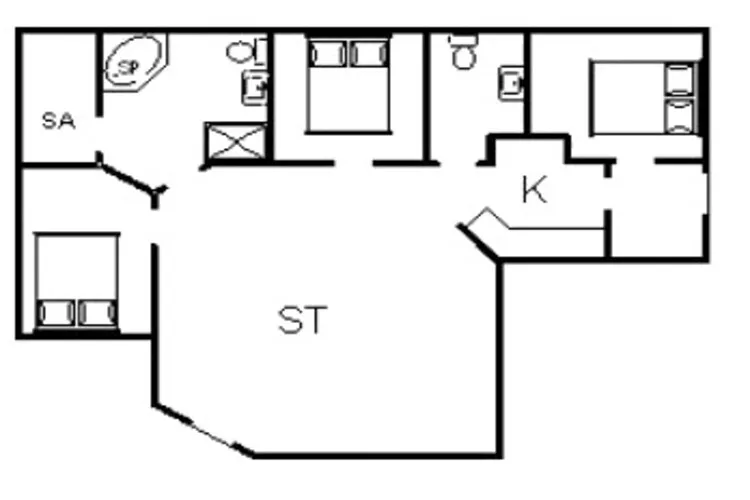 Secluded Cozy Cottage-By Traum-Floor plan