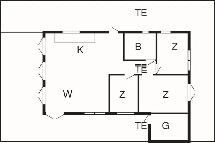 6 person holiday home in Idestrup-Floor plan