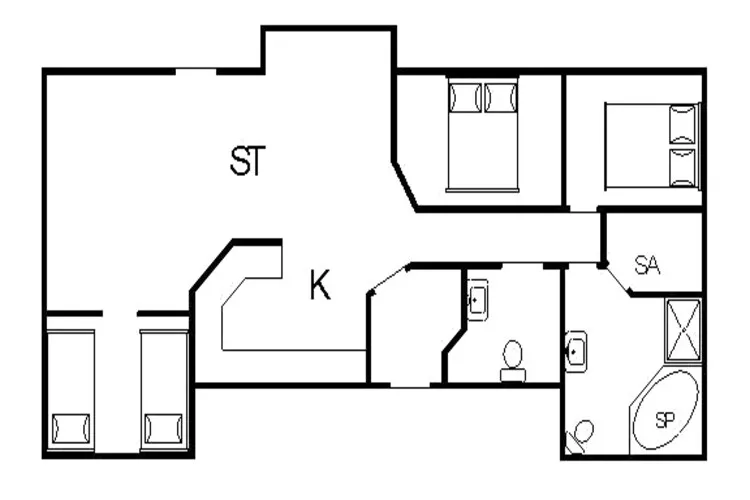 6 Personen Ferienhaus in Tarm-Grundriss