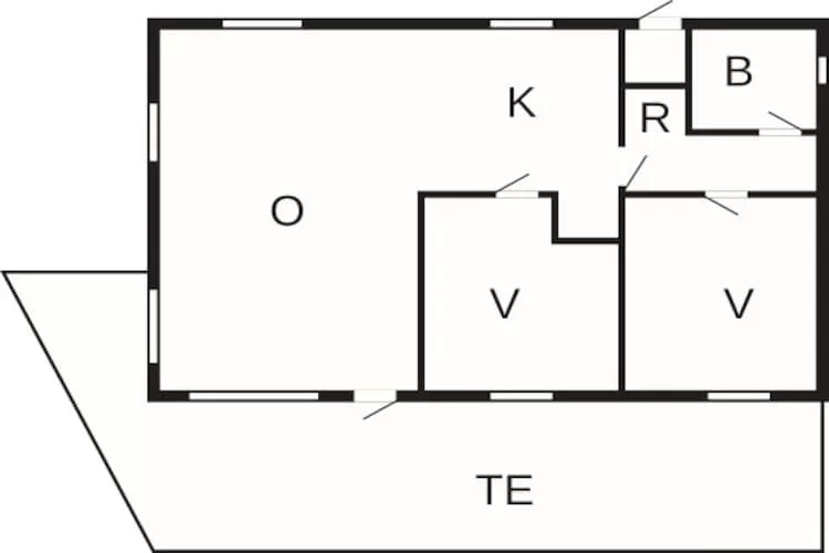 4 Personen Ferienhaus in Nexø-Grundriss