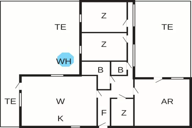 8 person holiday home in Væggerløse-Floor plan