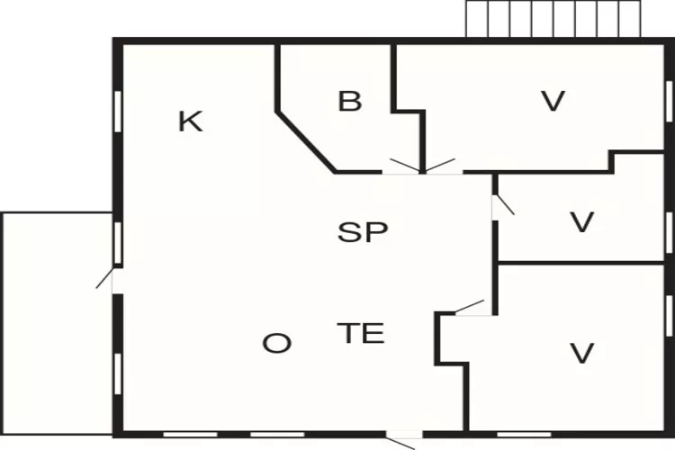 6 person holiday home in HOSTELAND-Floor plan