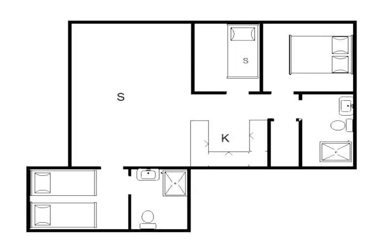 6 person holiday home in Løkken-Floor plan