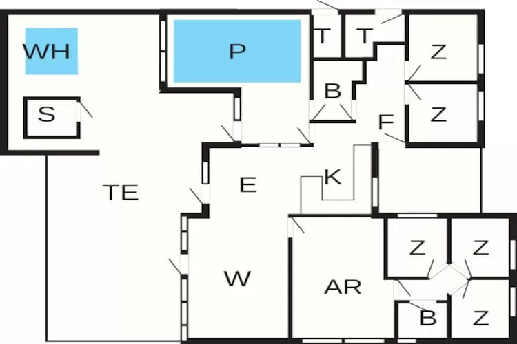 Maison de vacances pour 14 a Væggerløse-Plan