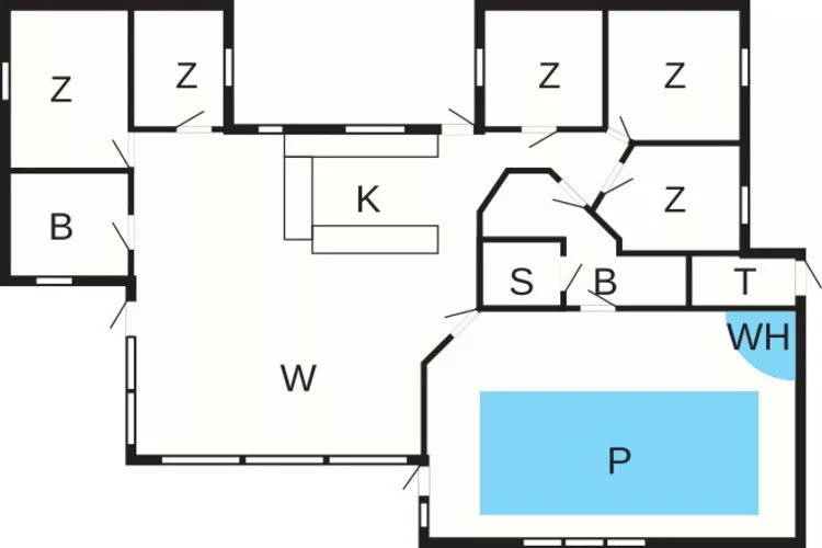 Maison de vacances pour 12 a Væggerløse-Plan