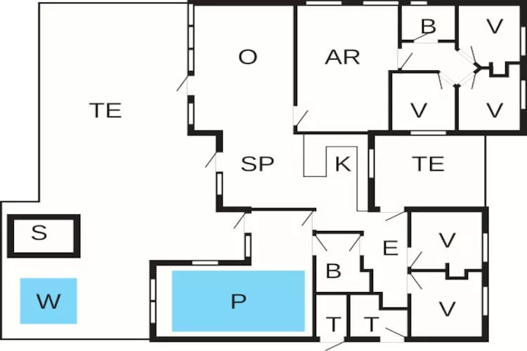 14 person holiday home in Idestrup-Floor plan