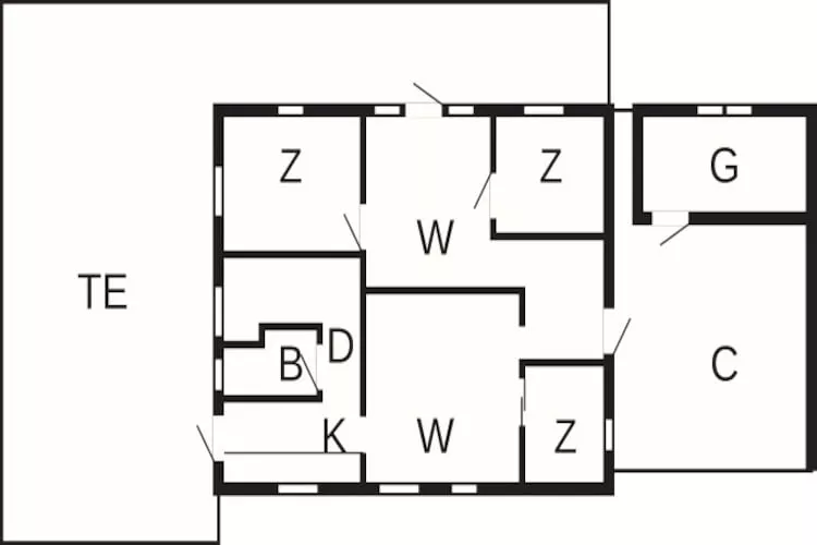 Maison de vacances pour 6 a Karrebæksminde-Plan