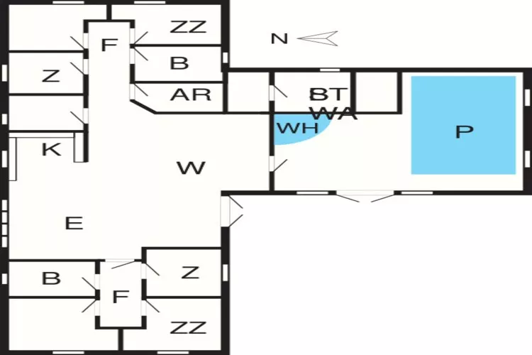 Maison de vacances pour 12 a Væggerløse-Plan