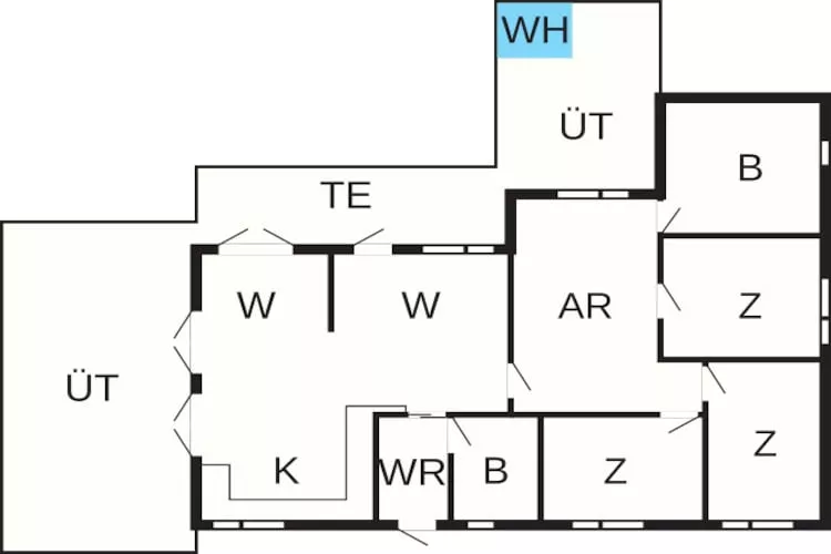 Maison de vacances pour 8 a Væggerløse-Plan