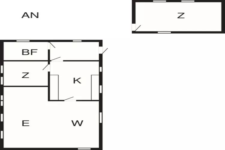 5 person holiday home in Bogø By-Floor plan