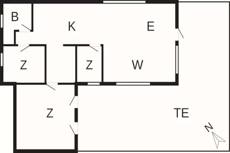 6 person holiday home in Jerup-Floor plan