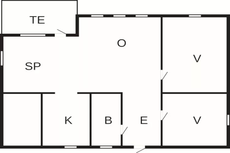 4 person holiday home in Heberg-Floor plan
