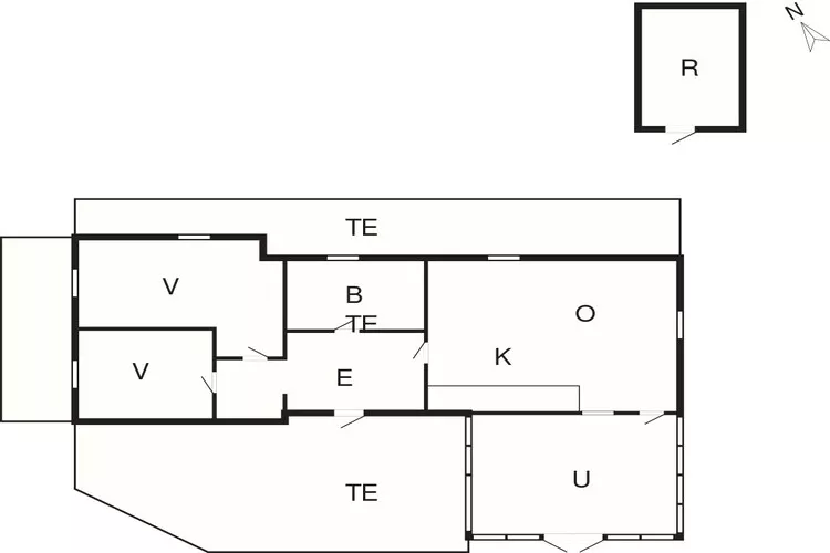 5 person holiday home in Glesborg-Floor plan