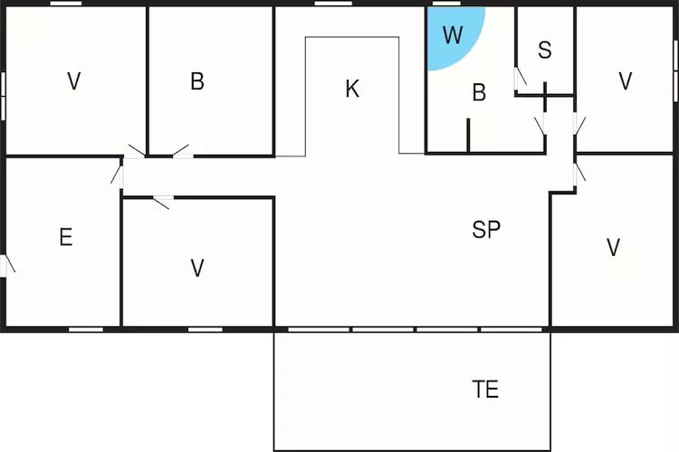 8 person holiday home in Glesborg-Floor plan