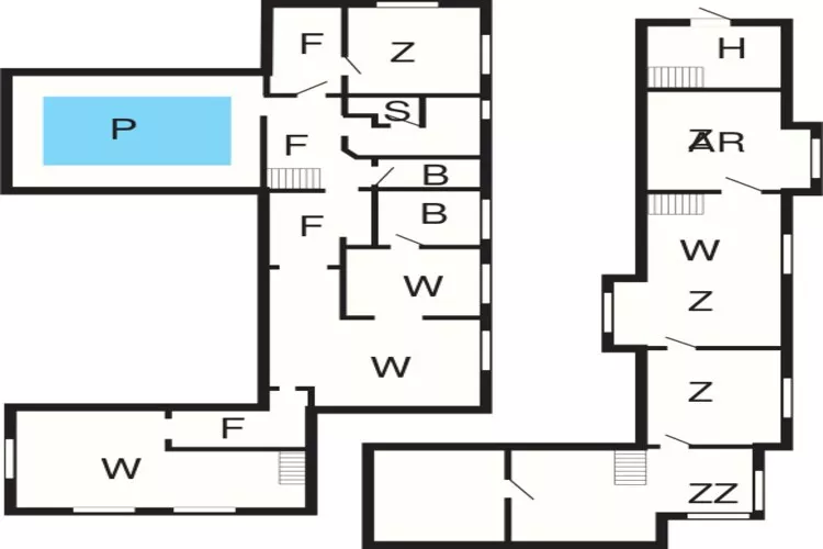 Maison de vacances pour 15 a Hundslund-By Traum-Plan d'étage