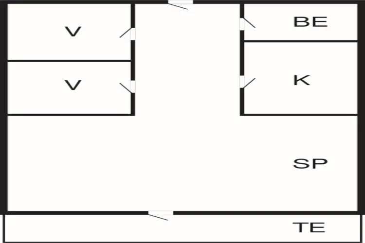 4 person holiday home in Hjørring-By Traum-Floor plan