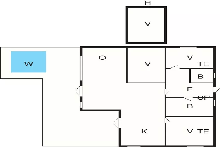 8 Personen Ferienhaus in Aakirkeby-Grundriss