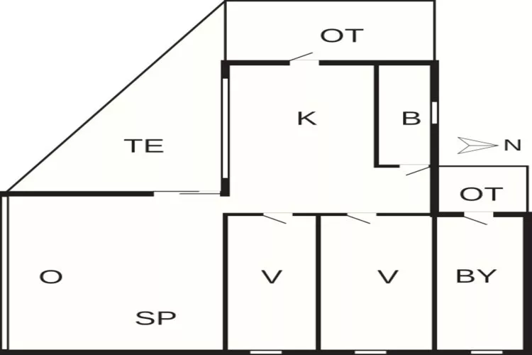 4 person holiday home in Gilleleje-By Traum-Floor plan