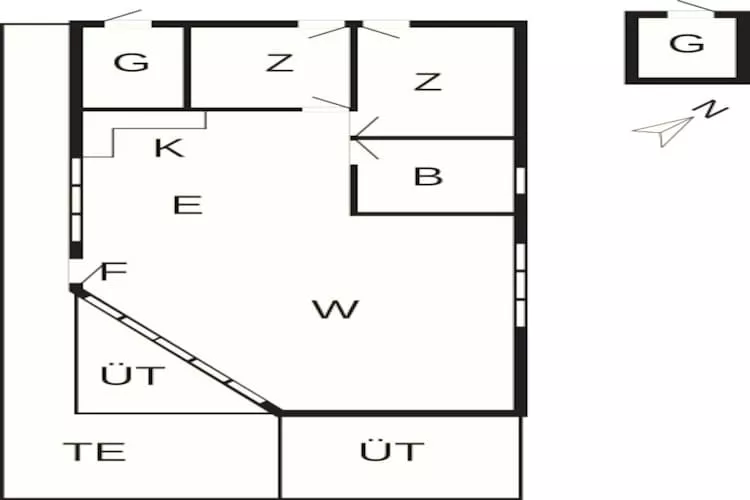6 person holiday home in Idestrup-By Traum-Floor plan