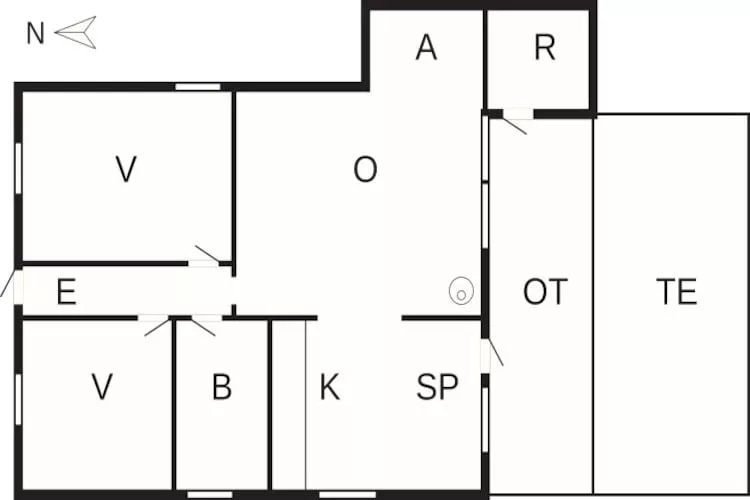 6 person holiday home in Oksbøl-By Traum-Floor plan
