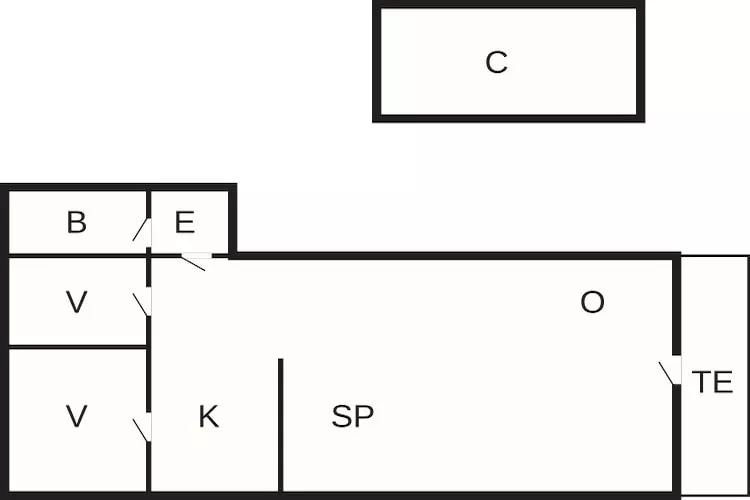 4 person holiday home in Nibe-By Traum-Floor plan