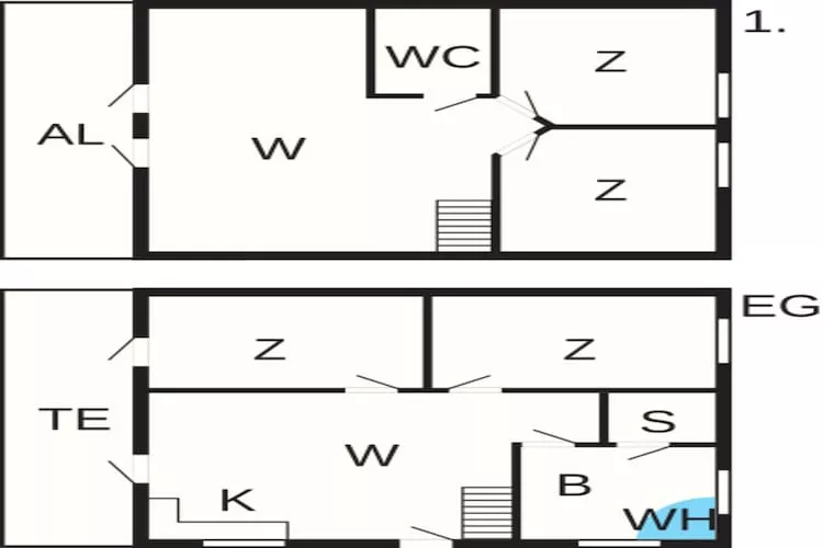 2 levels, 6 persons-Floor plan