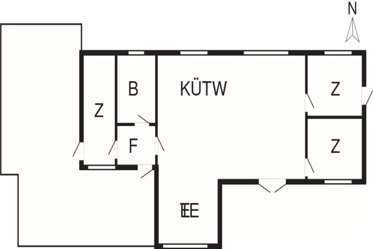 Maison de vacances pour 5 a Aakirkeby-Plan