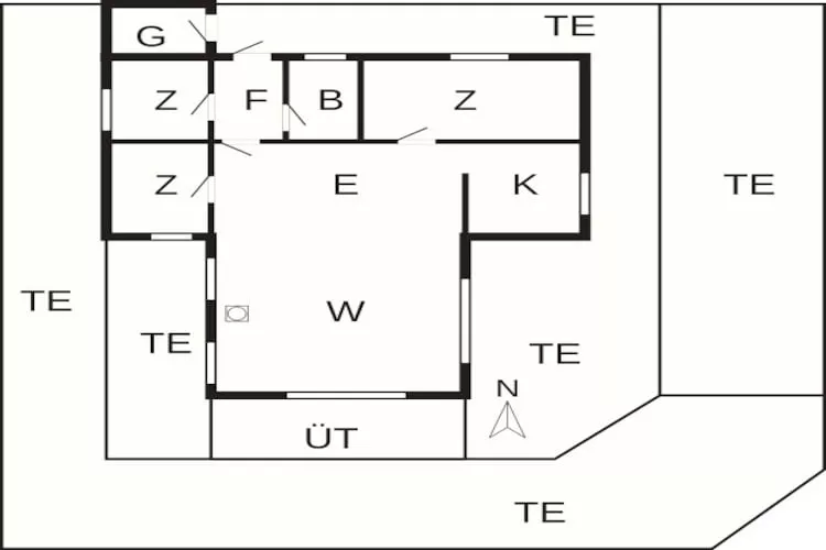 6 person holiday home in Dronningmølle-By Traum-Floor plan
