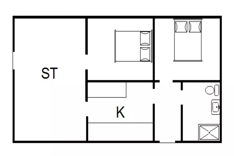 Maison de vacances pour 4 a Nørre Nebel-By Traum-Plan