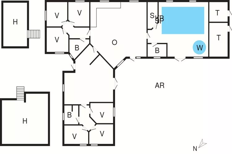 Luxury Pool Villa Marielyst - By Traum Ferienwohnungen-Floor plan