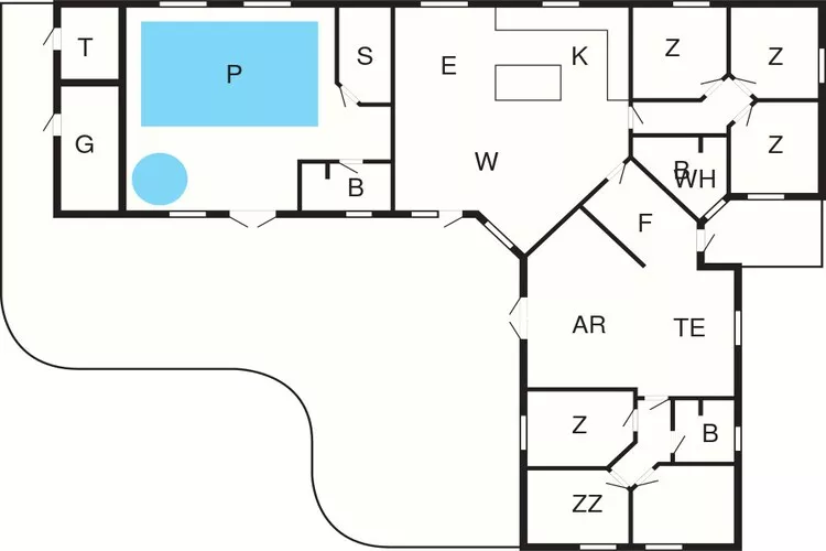 16 Personen Ferienhaus in Løkken-By Traum-Grundriss