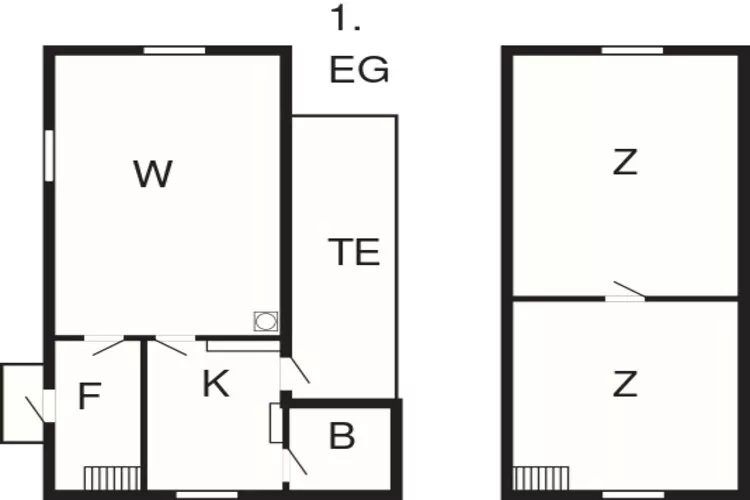 Maison de vacances pour 4 a SKRUV-By Traum-Plan