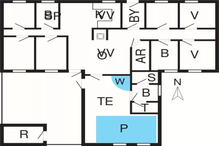Luxury Pool House in Vester Husby - By Traum Ferienwohnungen-Floor plan