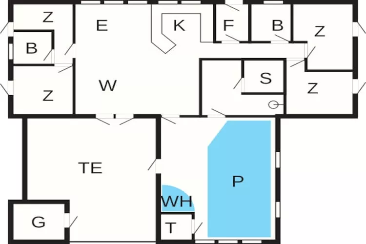 10 person holiday home in Ulfborg-By Traum-Floor plan