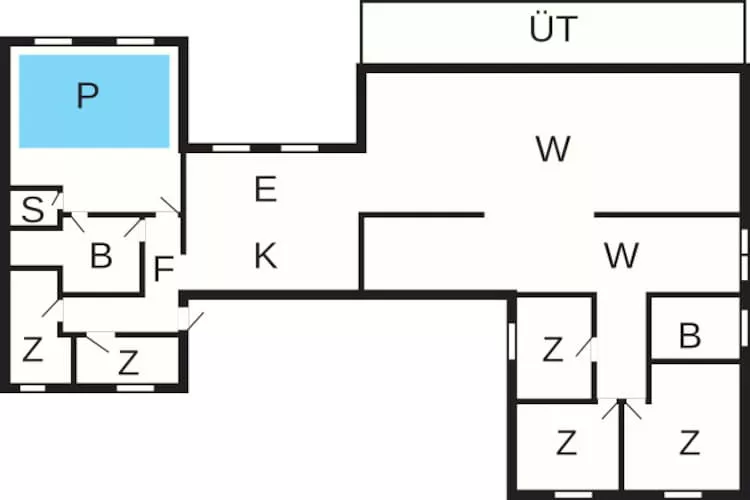 Luxury Beach House with Pool-Floor plan
