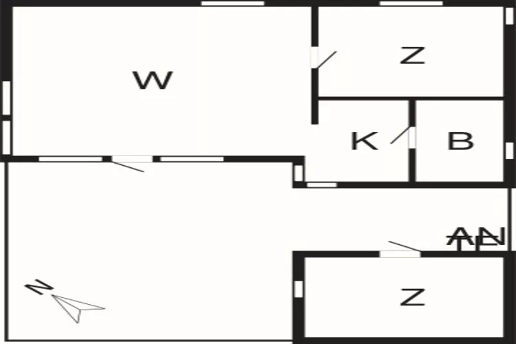 Maison de vacances pour 6 a Gudhjem-By Traum-Plan d'étage