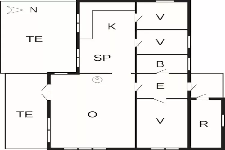 5 person holiday home in Strandby-By Traum-Floor plan