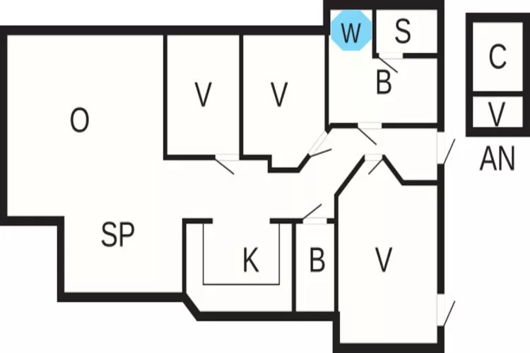 8 person holiday home in Oksbøl-By Traum-Floor plan