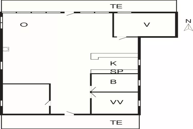 6 person holiday home in Ulfborg-By Traum-Floor plan