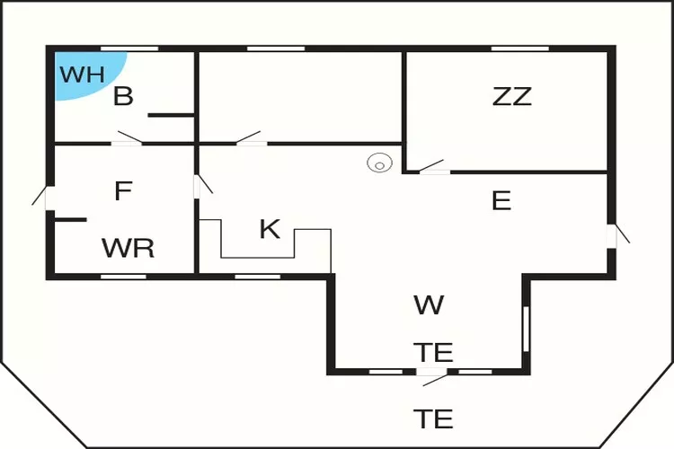 4 person holiday home in Rønne-By Traum-Floor plan